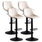 Home Modern Adjustable Height Stool Matte Finish Leather Barstool Off-White 4 Piece Set Clearhalo 'Bar Furniture' 'Bar Stools' 'bar_stools' 'furn' 'furn_bar_stools' 'Furniture' 'furniture_bar_stools' 'Kitchen & Dining Furniture' 5042645