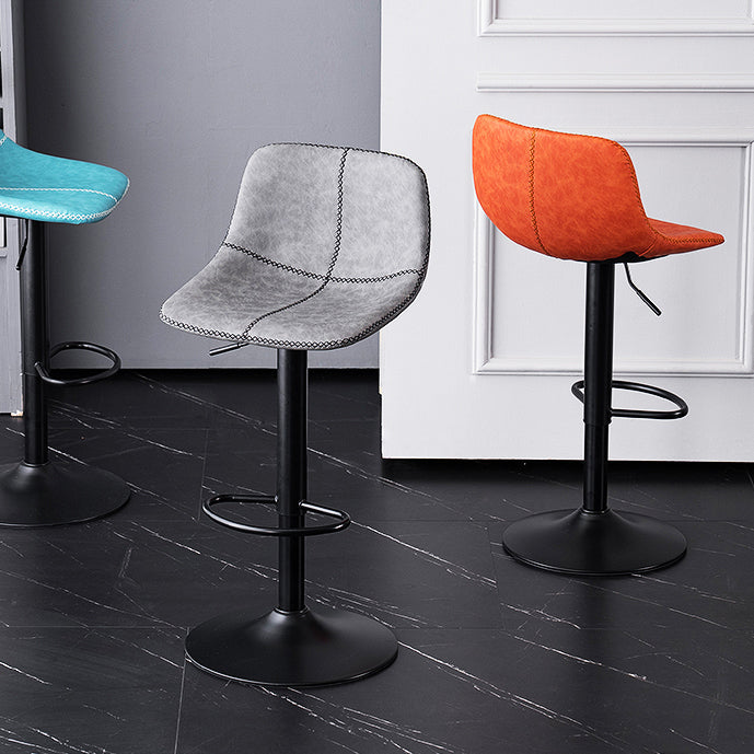 Home Modern Adjustable Height Stool Matte Finish Leather Barstool Clearhalo 'Bar Furniture' 'Bar Stools' 'bar_stools' 'furn' 'furn_bar_stools' 'Furniture' 'furniture_bar_stools' 'Kitchen & Dining Furniture' 5042647