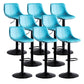 Home Modern Adjustable Height Stool Matte Finish Leather Barstool Sky Blue 8 Piece Set Clearhalo 'Bar Furniture' 'Bar Stools' 'bar_stools' 'furn' 'furn_bar_stools' 'Furniture' 'furniture_bar_stools' 'Kitchen & Dining Furniture' 5042660