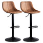 Home Modern Adjustable Height Stool Matte Finish Leather Barstool Light Brown 2 Piece Set Clearhalo 'Bar Furniture' 'Bar Stools' 'bar_stools' 'furn' 'furn_bar_stools' 'Furniture' 'furniture_bar_stools' 'Kitchen & Dining Furniture' 5042661