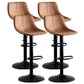 Home Modern Adjustable Height Stool Matte Finish Leather Barstool Light Brown 4 Piece Set Clearhalo 'Bar Furniture' 'Bar Stools' 'bar_stools' 'furn' 'furn_bar_stools' 'Furniture' 'furniture_bar_stools' 'Kitchen & Dining Furniture' 5042662