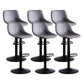 Home Modern Adjustable Height Stool Matte Finish Leather Barstool Grey 6 Piece Set Clearhalo 'Bar Furniture' 'Bar Stools' 'bar_stools' 'furn' 'furn_bar_stools' 'Furniture' 'furniture_bar_stools' 'Kitchen & Dining Furniture' 5042667