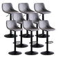 Home Modern Adjustable Height Stool Matte Finish Leather Barstool Grey 8 Piece Set Clearhalo 'Bar Furniture' 'Bar Stools' 'bar_stools' 'furn' 'furn_bar_stools' 'Furniture' 'furniture_bar_stools' 'Kitchen & Dining Furniture' 5042668