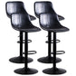Home Modern Adjustable Height Stool Matte Finish Leather Barstool Black 4 Piece Set Clearhalo 'Bar Furniture' 'Bar Stools' 'bar_stools' 'furn' 'furn_bar_stools' 'Furniture' 'furniture_bar_stools' 'Kitchen & Dining Furniture' 5042674