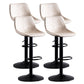 Home Modern Adjustable Height Stool Matte Finish Leather Barstool White 4 Piece Set Clearhalo 'Bar Furniture' 'Bar Stools' 'bar_stools' 'furn' 'furn_bar_stools' 'Furniture' 'furniture_bar_stools' 'Kitchen & Dining Furniture' 5042678
