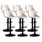 Home Modern Adjustable Height Stool Matte Finish Leather Barstool White 6 Piece Set Clearhalo 'Bar Furniture' 'Bar Stools' 'bar_stools' 'furn' 'furn_bar_stools' 'Furniture' 'furniture_bar_stools' 'Kitchen & Dining Furniture' 5042679