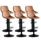 Home Modern Adjustable Height Stool Matte Finish Leather Barstool Brown 6 Piece Set Clearhalo 'Bar Furniture' 'Bar Stools' 'bar_stools' 'furn' 'furn_bar_stools' 'Furniture' 'furniture_bar_stools' 'Kitchen & Dining Furniture' 5042683