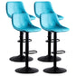 Home Modern Adjustable Height Stool Matte Finish Leather Barstool Blue 4 Piece Set Clearhalo 'Bar Furniture' 'Bar Stools' 'bar_stools' 'furn' 'furn_bar_stools' 'Furniture' 'furniture_bar_stools' 'Kitchen & Dining Furniture' 5042686