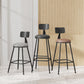 Modern Armless Backrest Counter Stool Iron Cafe Bar Stool with Leather Cushion Clearhalo 'Bar Furniture' 'Bar Stools' 'bar_stools' 'furn' 'furn_bar_stools' 'Furniture' 'furniture_bar_stools' 'Kitchen & Dining Furniture' 5042698