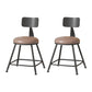 Modern Armless Backrest Counter Stool Iron Cafe Bar Stool with Leather Cushion Coffee 2 Piece Set Short Stool(18"H) Clearhalo 'Bar Furniture' 'Bar Stools' 'bar_stools' 'furn' 'furn_bar_stools' 'Furniture' 'furniture_bar_stools' 'Kitchen & Dining Furniture' 5042699