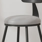 Modern Armless Backrest Counter Stool Iron Cafe Bar Stool with Leather Cushion Clearhalo 'Bar Furniture' 'Bar Stools' 'bar_stools' 'furn' 'furn_bar_stools' 'Furniture' 'furniture_bar_stools' 'Kitchen & Dining Furniture' 5042705