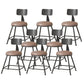 Modern Armless Backrest Counter Stool Iron Cafe Bar Stool with Leather Cushion Coffee 8 Piece Set Short Stool(18"H) Clearhalo 'Bar Furniture' 'Bar Stools' 'bar_stools' 'furn' 'furn_bar_stools' 'Furniture' 'furniture_bar_stools' 'Kitchen & Dining Furniture' 5042706