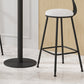 Modern Armless Backrest Counter Stool Iron Cafe Bar Stool with Leather Cushion Clearhalo 'Bar Furniture' 'Bar Stools' 'bar_stools' 'furn' 'furn_bar_stools' 'Furniture' 'furniture_bar_stools' 'Kitchen & Dining Furniture' 5042708
