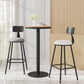 Modern Armless Backrest Counter Stool Iron Cafe Bar Stool with Leather Cushion Clearhalo 'Bar Furniture' 'Bar Stools' 'bar_stools' 'furn' 'furn_bar_stools' 'Furniture' 'furniture_bar_stools' 'Kitchen & Dining Furniture' 5042711