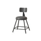 Modern Armless Backrest Counter Stool Iron Cafe Bar Stool with Leather Cushion Clearhalo 'Bar Furniture' 'Bar Stools' 'bar_stools' 'furn' 'furn_bar_stools' 'Furniture' 'furniture_bar_stools' 'Kitchen & Dining Furniture' 5042713