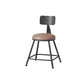 Modern Armless Backrest Counter Stool Iron Cafe Bar Stool with Leather Cushion Clearhalo 'Bar Furniture' 'Bar Stools' 'bar_stools' 'furn' 'furn_bar_stools' 'Furniture' 'furniture_bar_stools' 'Kitchen & Dining Furniture' 5042715