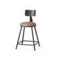 Modern Armless Backrest Counter Stool Iron Cafe Bar Stool with Leather Cushion Clearhalo 'Bar Furniture' 'Bar Stools' 'bar_stools' 'furn' 'furn_bar_stools' 'Furniture' 'furniture_bar_stools' 'Kitchen & Dining Furniture' 5042719