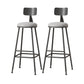 Modern Armless Backrest Counter Stool Iron Cafe Bar Stool with Leather Cushion Grey 2 Piece Set Extra Tall Stool (34") Clearhalo 'Bar Furniture' 'Bar Stools' 'bar_stools' 'furn' 'furn_bar_stools' 'Furniture' 'furniture_bar_stools' 'Kitchen & Dining Furniture' 5042730
