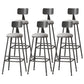 Modern Armless Backrest Counter Stool Iron Cafe Bar Stool with Leather Cushion Grey 6 Piece Set Extra Tall Stool (34") Clearhalo 'Bar Furniture' 'Bar Stools' 'bar_stools' 'furn' 'furn_bar_stools' 'Furniture' 'furniture_bar_stools' 'Kitchen & Dining Furniture' 5042732