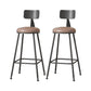 Modern Armless Backrest Counter Stool Iron Cafe Bar Stool with Leather Cushion Coffee 2 Piece Set Bar Stool(30"H) Clearhalo 'Bar Furniture' 'Bar Stools' 'bar_stools' 'furn' 'furn_bar_stools' 'Furniture' 'furniture_bar_stools' 'Kitchen & Dining Furniture' 5042738