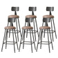 Modern Armless Backrest Counter Stool Iron Cafe Bar Stool with Leather Cushion Coffee 6 Piece Set Bar Stool(30"H) Clearhalo 'Bar Furniture' 'Bar Stools' 'bar_stools' 'furn' 'furn_bar_stools' 'Furniture' 'furniture_bar_stools' 'Kitchen & Dining Furniture' 5042740