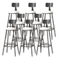 Modern Armless Backrest Counter Stool Iron Cafe Bar Stool with Leather Cushion White 8 Piece Set Extra Tall Stool (34") Clearhalo 'Bar Furniture' 'Bar Stools' 'bar_stools' 'furn' 'furn_bar_stools' 'Furniture' 'furniture_bar_stools' 'Kitchen & Dining Furniture' 5042745