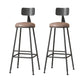 Modern Armless Backrest Counter Stool Iron Cafe Bar Stool with Leather Cushion Coffee 2 Piece Set Extra Tall Stool (34") Clearhalo 'Bar Furniture' 'Bar Stools' 'bar_stools' 'furn' 'furn_bar_stools' 'Furniture' 'furniture_bar_stools' 'Kitchen & Dining Furniture' 5042746