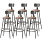 Modern Armless Backrest Counter Stool Iron Cafe Bar Stool with Leather Cushion Coffee 6 Piece Set Extra Tall Stool (34") Clearhalo 'Bar Furniture' 'Bar Stools' 'bar_stools' 'furn' 'furn_bar_stools' 'Furniture' 'furniture_bar_stools' 'Kitchen & Dining Furniture' 5042748