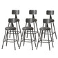 Modern Armless Backrest Counter Stool Iron Cafe Bar Stool with Leather Cushion Black 6 Piece Set Counter Stool(26"H) Clearhalo 'Bar Furniture' 'Bar Stools' 'bar_stools' 'furn' 'furn_bar_stools' 'Furniture' 'furniture_bar_stools' 'Kitchen & Dining Furniture' 5042752