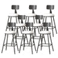 Modern Armless Backrest Counter Stool Iron Cafe Bar Stool with Leather Cushion White 8 Piece Set Counter Stool(26"H) Clearhalo 'Bar Furniture' 'Bar Stools' 'bar_stools' 'furn' 'furn_bar_stools' 'Furniture' 'furniture_bar_stools' 'Kitchen & Dining Furniture' 5042757