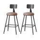 Modern Armless Backrest Counter Stool Iron Cafe Bar Stool with Leather Cushion Coffee 2 Piece Set Counter Stool(26"H) Clearhalo 'Bar Furniture' 'Bar Stools' 'bar_stools' 'furn' 'furn_bar_stools' 'Furniture' 'furniture_bar_stools' 'Kitchen & Dining Furniture' 5042762