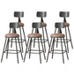 Modern Armless Backrest Counter Stool Iron Cafe Bar Stool with Leather Cushion Coffee 6 Piece Set Counter Stool(26"H) Clearhalo 'Bar Furniture' 'Bar Stools' 'bar_stools' 'furn' 'furn_bar_stools' 'Furniture' 'furniture_bar_stools' 'Kitchen & Dining Furniture' 5042764