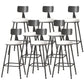 Modern Armless Backrest Counter Stool Iron Cafe Bar Stool with Leather Cushion White 8 Piece Set Bar Stool(30"H) Clearhalo 'Bar Furniture' 'Bar Stools' 'bar_stools' 'furn' 'furn_bar_stools' 'Furniture' 'furniture_bar_stools' 'Kitchen & Dining Furniture' 5042769