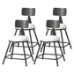 Modern Armless Backrest Counter Stool Iron Cafe Bar Stool with Leather Cushion White 4 Piece Set Short Stool(18"H) Clearhalo 'Bar Furniture' 'Bar Stools' 'bar_stools' 'furn' 'furn_bar_stools' 'Furniture' 'furniture_bar_stools' 'Kitchen & Dining Furniture' 5042783