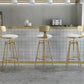 Glam Rotatable Liftable Counter Stool Iron Cafe Bar Stool with Cushion and Pedal Clearhalo 'Bar Furniture' 'Bar Stools' 'bar_stools' 'furn' 'furn_bar_stools' 'Furniture' 'furniture_bar_stools' 'Kitchen & Dining Furniture' 5042797