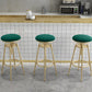 Glam Rotatable Liftable Counter Stool Iron Cafe Bar Stool with Cushion and Pedal Clearhalo 'Bar Furniture' 'Bar Stools' 'bar_stools' 'furn' 'furn_bar_stools' 'Furniture' 'furniture_bar_stools' 'Kitchen & Dining Furniture' 5042805