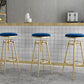 Glam Rotatable Liftable Counter Stool Iron Cafe Bar Stool with Cushion and Pedal Clearhalo 'Bar Furniture' 'Bar Stools' 'bar_stools' 'furn' 'furn_bar_stools' 'Furniture' 'furniture_bar_stools' 'Kitchen & Dining Furniture' 5042810