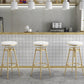 Glam Rotatable Liftable Counter Stool Iron Cafe Bar Stool with Cushion and Pedal Clearhalo 'Bar Furniture' 'Bar Stools' 'bar_stools' 'furn' 'furn_bar_stools' 'Furniture' 'furniture_bar_stools' 'Kitchen & Dining Furniture' 5042811