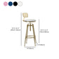 Glam Rotatable Liftable Counter Stool Iron Cafe Bar Stool with Cushion and Pedal Clearhalo 'Bar Furniture' 'Bar Stools' 'bar_stools' 'furn' 'furn_bar_stools' 'Furniture' 'furniture_bar_stools' 'Kitchen & Dining Furniture' 5042834