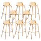 Dessert Shop Footrest Scandinavian Stool Matte Finish Plastic Barstool Yellow Set of 8 Clearhalo 'Bar Furniture' 'Bar Stools' 'bar_stools' 'Furniture' 'furniture_bar_stools' 'Kitchen & Dining Furniture' 5042842