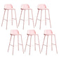 Dessert Shop Footrest Scandinavian Stool Matte Finish Plastic Barstool Pink Set of 6 Clearhalo 'Bar Furniture' 'Bar Stools' 'bar_stools' 'Furniture' 'furniture_bar_stools' 'Kitchen & Dining Furniture' 5042857