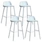 Dessert Shop Footrest Scandinavian Stool Matte Finish Plastic Barstool Blue Set of 4 Clearhalo 'Bar Furniture' 'Bar Stools' 'bar_stools' 'Furniture' 'furniture_bar_stools' 'Kitchen & Dining Furniture' 5042860