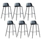 Dessert Shop Footrest Scandinavian Stool Matte Finish Plastic Barstool Black Set of 6 Clearhalo 'Bar Furniture' 'Bar Stools' 'bar_stools' 'Furniture' 'furniture_bar_stools' 'Kitchen & Dining Furniture' 5042865