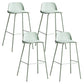 Dessert Shop Footrest Scandinavian Stool Matte Finish Plastic Barstool Light Green Set of 4 Clearhalo 'Bar Furniture' 'Bar Stools' 'bar_stools' 'Furniture' 'furniture_bar_stools' 'Kitchen & Dining Furniture' 5042868