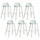 Dessert Shop Footrest Scandinavian Stool Matte Finish Plastic Barstool Light Green Set of 6 Clearhalo 'Bar Furniture' 'Bar Stools' 'bar_stools' 'Furniture' 'furniture_bar_stools' 'Kitchen & Dining Furniture' 5042869