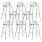 Dessert Shop Footrest Scandinavian Stool Matte Finish Plastic Barstool Light Green Set of 8 Clearhalo 'Bar Furniture' 'Bar Stools' 'bar_stools' 'Furniture' 'furniture_bar_stools' 'Kitchen & Dining Furniture' 5042870