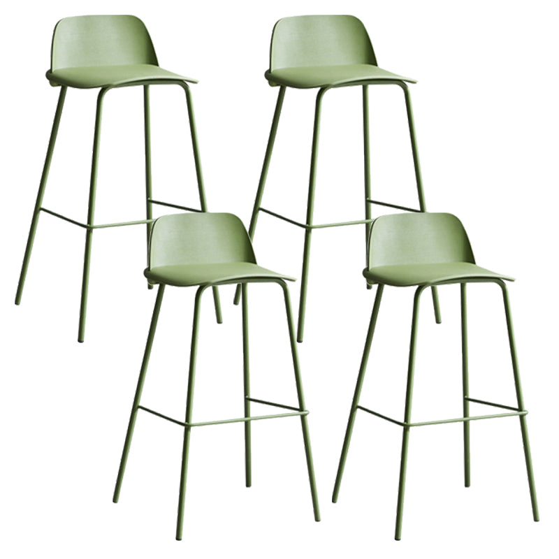 Dessert Shop Footrest Scandinavian Stool Matte Finish Plastic Barstool Green Set of 4 Clearhalo 'Bar Furniture' 'Bar Stools' 'bar_stools' 'Furniture' 'furniture_bar_stools' 'Kitchen & Dining Furniture' 5042872