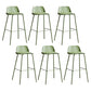 Dessert Shop Footrest Scandinavian Stool Matte Finish Plastic Barstool Green Set of 6 Clearhalo 'Bar Furniture' 'Bar Stools' 'bar_stools' 'Furniture' 'furniture_bar_stools' 'Kitchen & Dining Furniture' 5042873