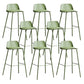 Dessert Shop Footrest Scandinavian Stool Matte Finish Plastic Barstool Green Set of 8 Clearhalo 'Bar Furniture' 'Bar Stools' 'bar_stools' 'Furniture' 'furniture_bar_stools' 'Kitchen & Dining Furniture' 5042874