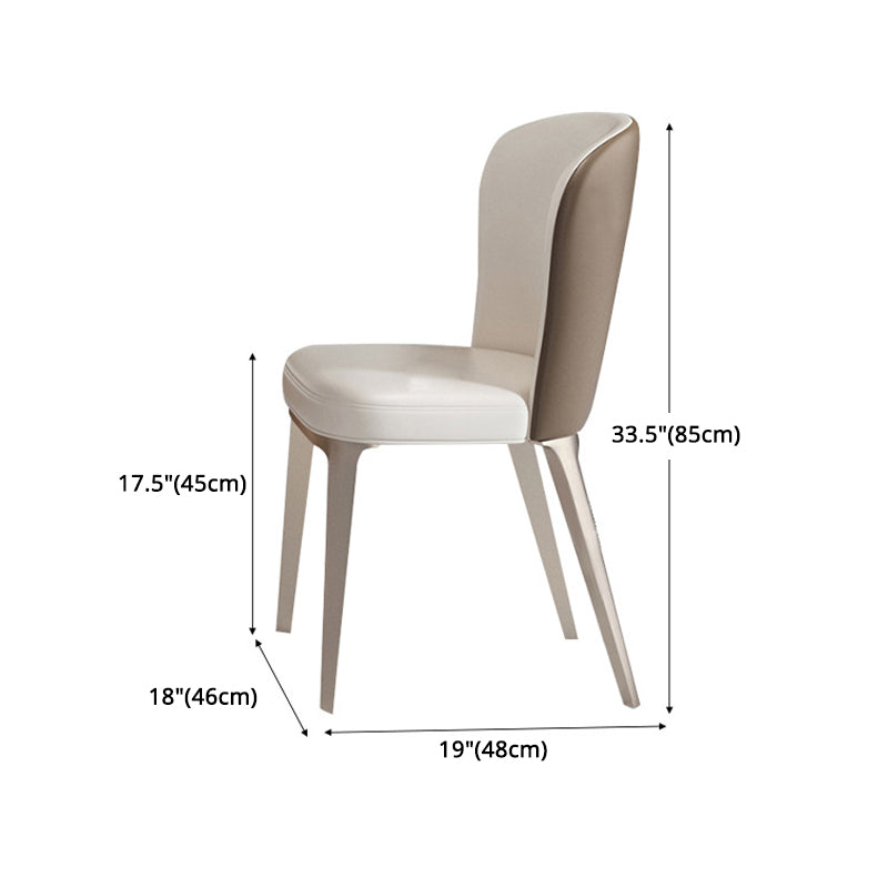 Designer Style Sintered Stone Top Dining Set 1/4/5/7 Pieces Dining Table with White Chairs Clearhalo 'Dining Room Sets' 'Dining Tables & Seating' 'dining_room_set' 'furn' 'furn_dining_room_set' 'Furniture' 'furniture_dining_room_set' 'Kitchen & Dining Furniture' 5042886